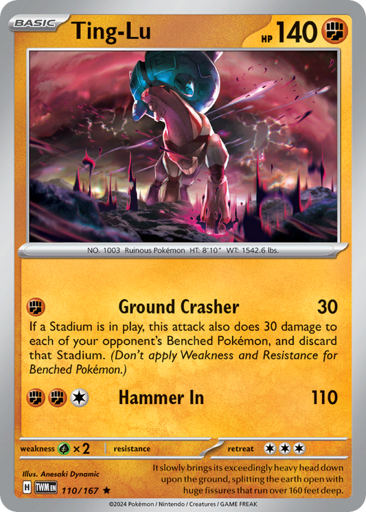 Ting-Lu 110/167 Rare Holo | Twilight Masquerade | Pokemon Card