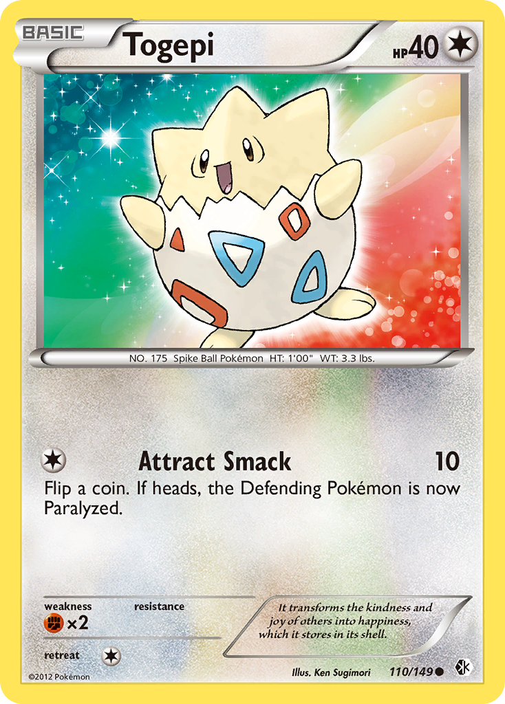 Togepi 110/149 Common | Boundaries Crossed | Pokemon Card