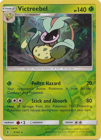 Victreebel 3/145 Reverse Holo | Guardians Rising | Pokemon Card