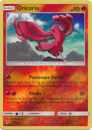 Oricorio 14/145 Reverse Holo | Guardians Rising | Pokemon Card