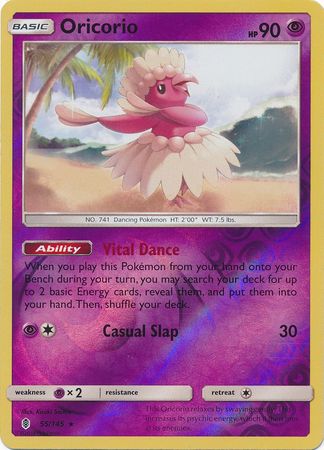 Oricorio 55/145 Reverse Holo | Guardians Rising | Pokemon Card
