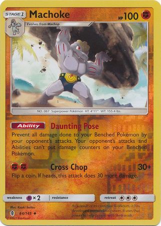 Machoke 64/145 Reverse Holo | Guardians Rising | Pokemon Card