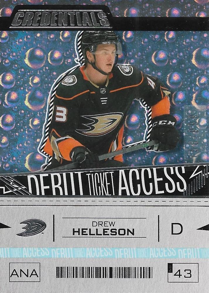 Drew Helleson #111 Anaheim Ducks | 2023-24 Upper Deck Credentials | NHL Trading Card
