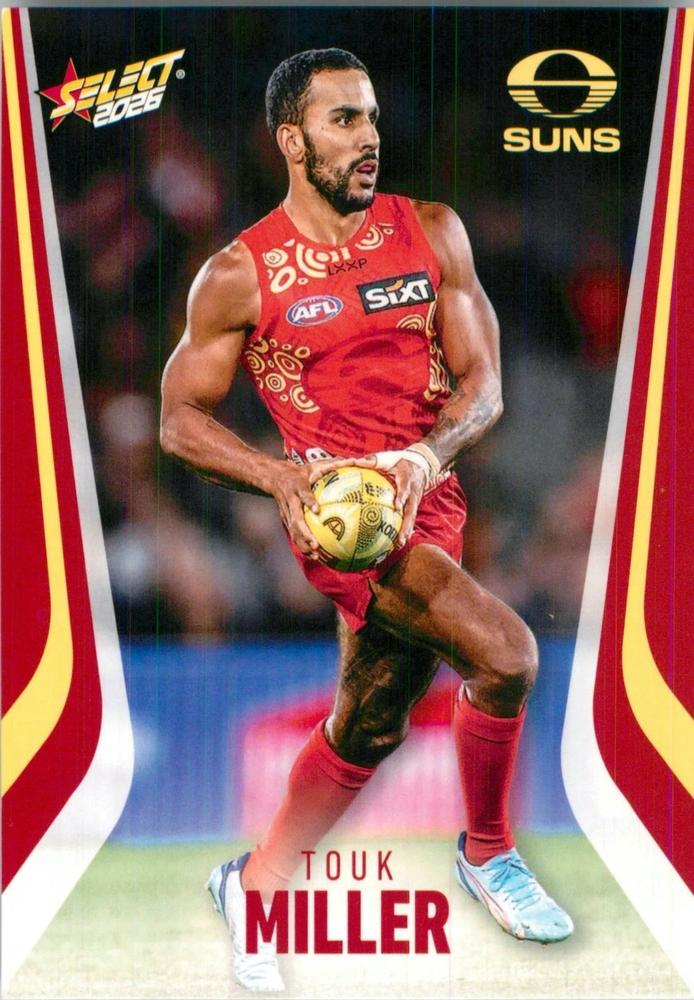 Touk Miller #111 Gold Coast Suns | 2026 Select AFL Footy Stars | Trading Card