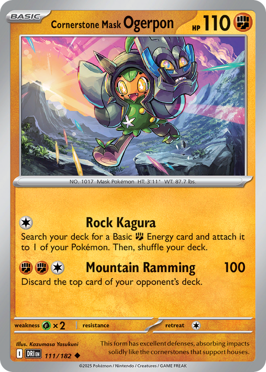 Cornerstone Mask Ogerpon 111/182 Uncommon | Destined Rivals | Pokemon Card