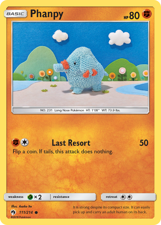 Phanpy 111/214 Common | Lost Thunder | Pokemon Card