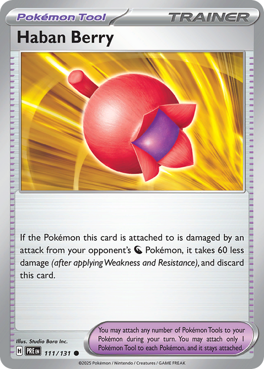 Haban Berry 111/131 Common | Prismatic Evolutions | Pokemon Card