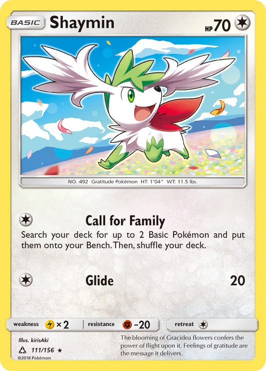 Shaymin 111/156 Rare | Ultra Prism | Pokemon Card