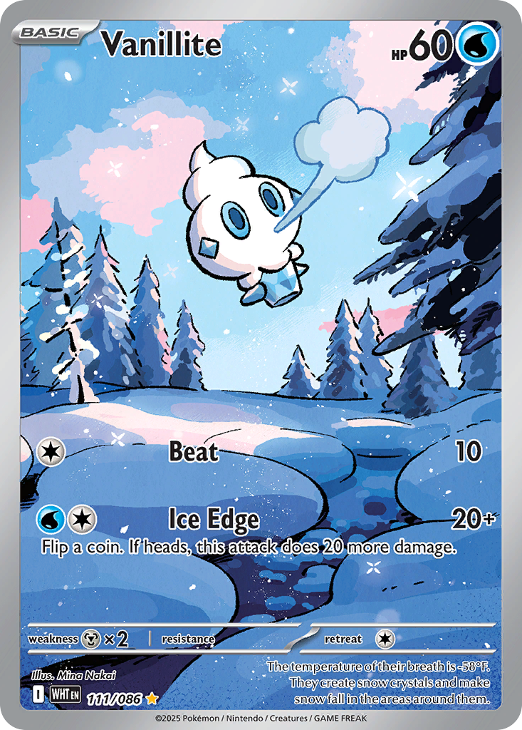 Vanillite 111/86 Illustration Rare | White Flare | Pokemon Card