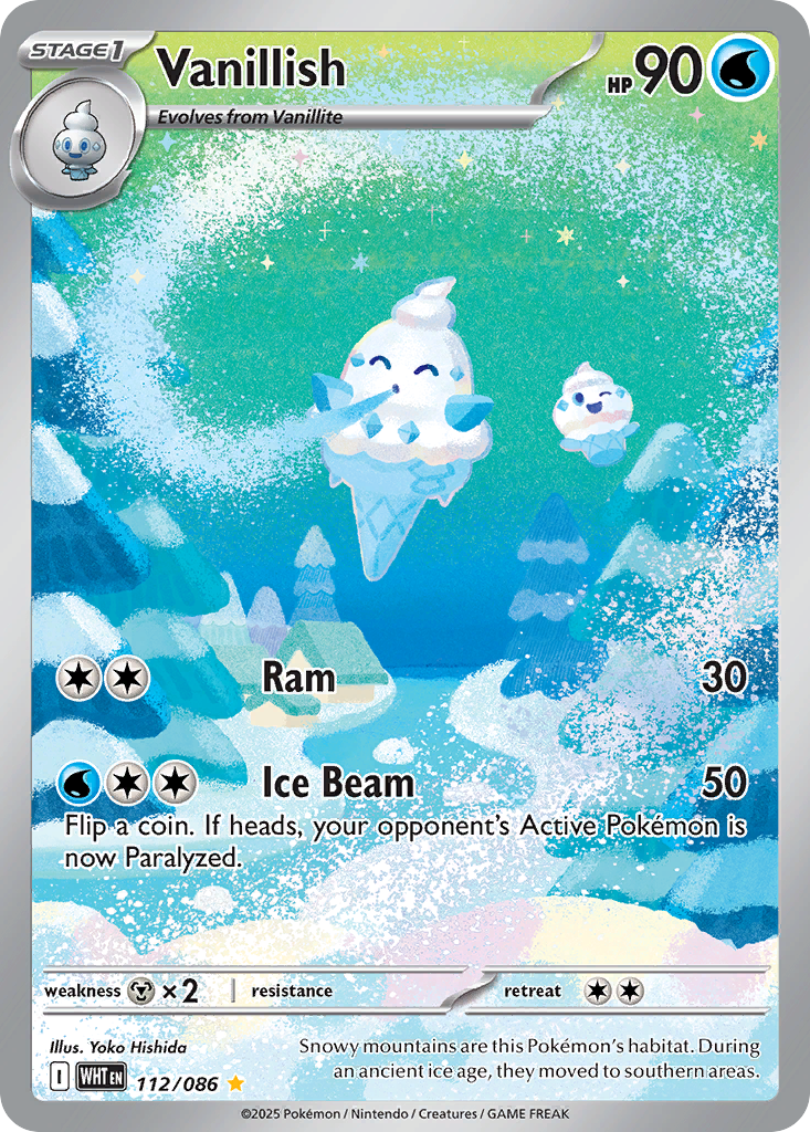 Vanillish 112/86 Illustration Rare | White Flare | Pokemon Card