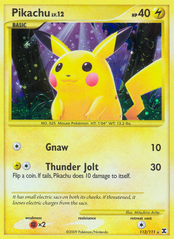 Pikachu 112/111 Rare Secret | Rising Rivals | Pokemon Card