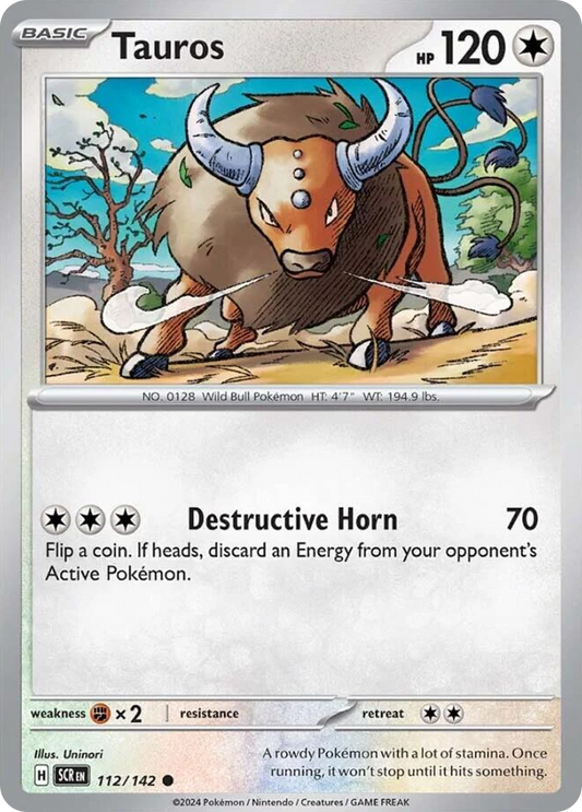 Tauros 112/142 Common | Stellar Crown | Pokemon Card