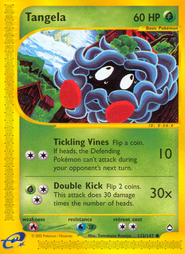 Tangela 112/147 Common | Aquapolis | Pokemon Card