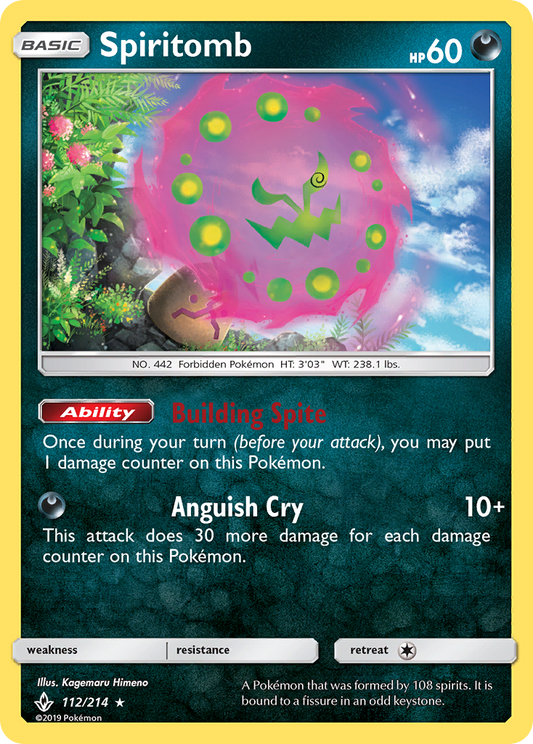 Spiritomb 112/214 Rare Holo | Unbroken Bonds | Pokemon Card