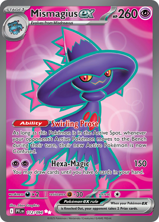 Mismagius ex 112/94 Ultra Rare | Phantasmal Flames | Pokemon Card