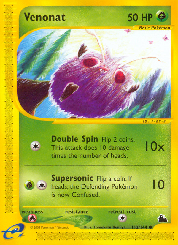Venonat 112/144 Common | Skyridge | Pokemon Card