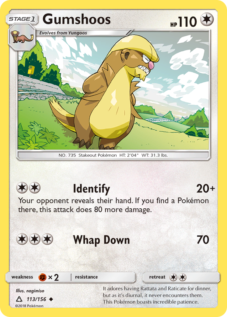 Gumshoos 113/156 Uncommon | Ultra Prism | Pokemon Card