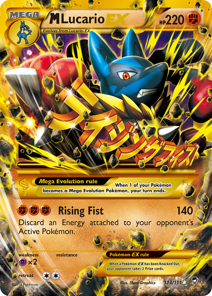M Lucario-EX 113/111 Rare Secret | Furious Fists | Pokemon Card