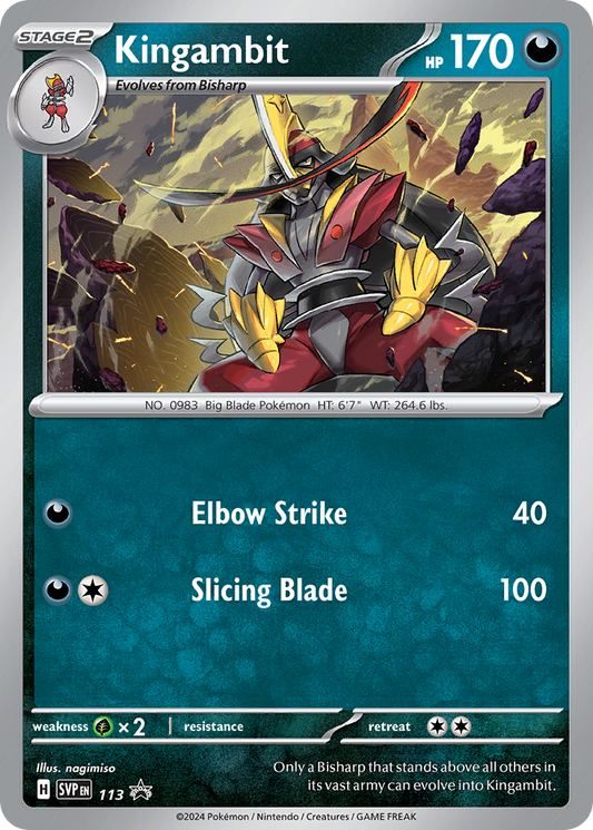 Kingambit #113 Promo | Scarlet & Violet Black Star Promos | Pokemon Card