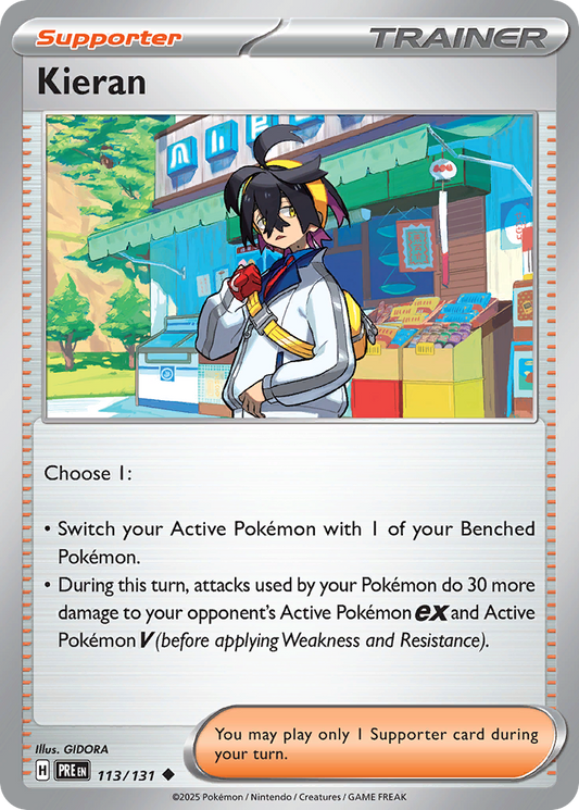 Kieran 113/131 Uncommon | Prismatic Evolutions | Pokemon Card