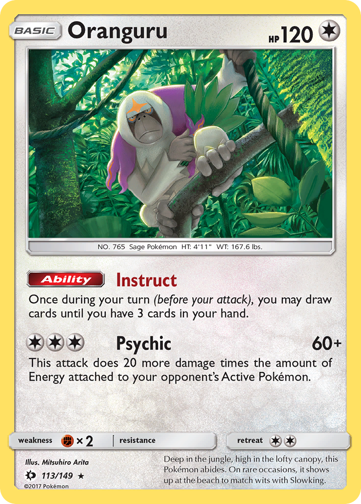 Oranguru 113/149 Rare Holo | Sun & Moon | Pokemon Card