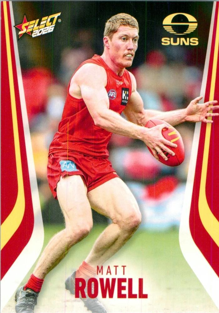 Matt Rowell #114 Gold Coast Suns | 2026 Select AFL Footy Stars | Trading Card