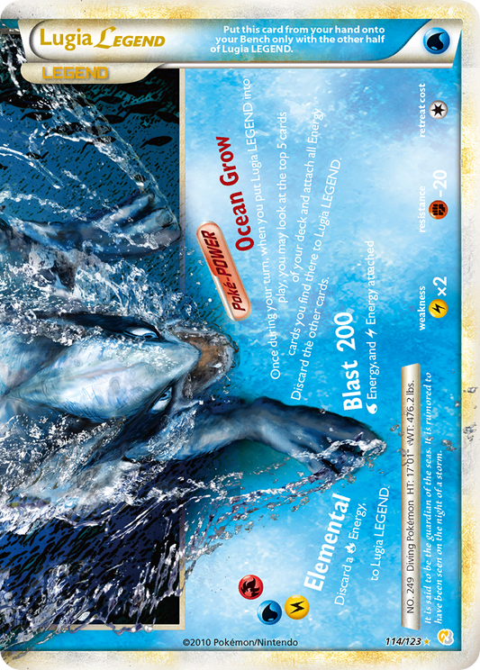 Lugia LEGEND 114/123 LEGEND | HeartGold & SoulSilver | Pokemon Card