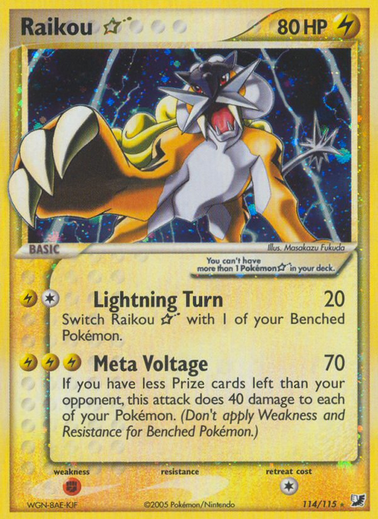 Raikou ★ 114/115 Rare Holo Star | Unseen Forces | Pokemon Card