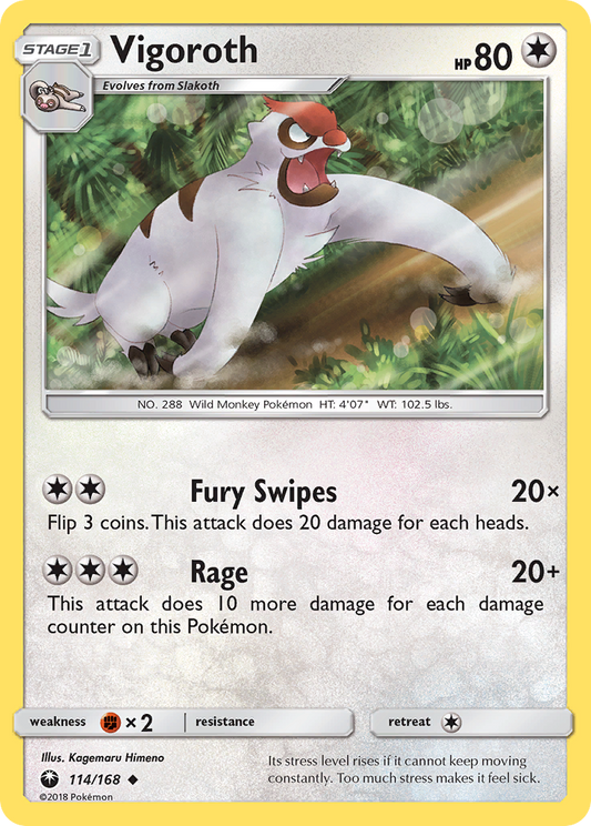 Vigoroth 114/168 Uncommon | Celestial Storm | Pokemon Card