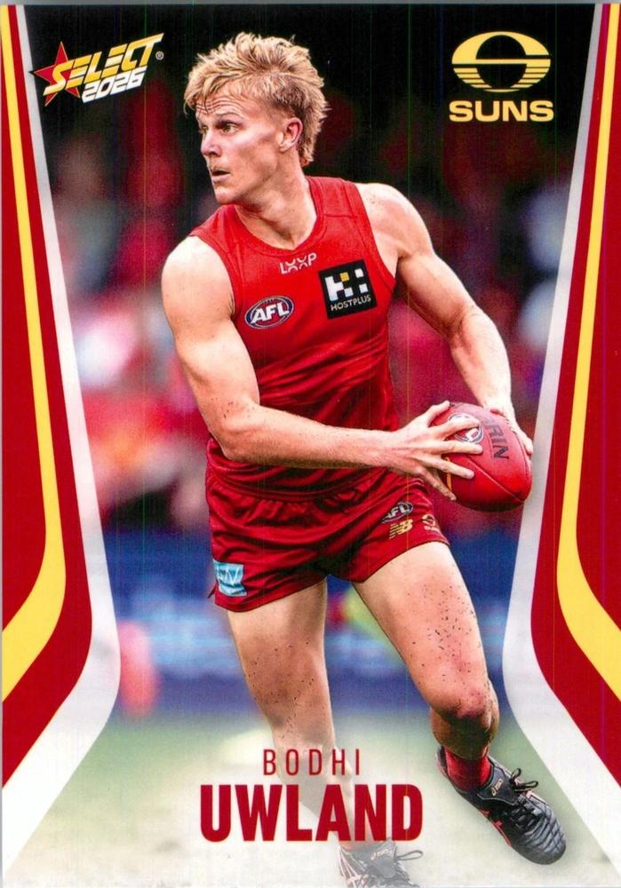 Bodhi Uwland #115 Gold Coast Suns | 2026 Select AFL Footy Stars | Trading Card