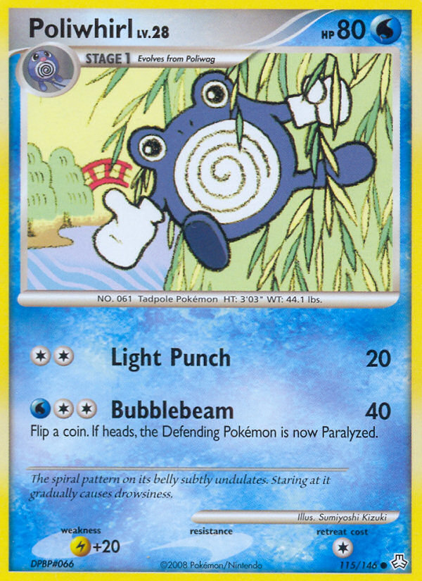 Poliwhirl 115/146 Common | Legends Awakened | Pokemon Card