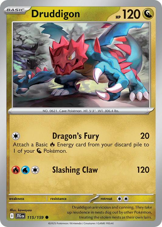 Druddigon 115/159 Common | Journey Together | Pokemon Card
