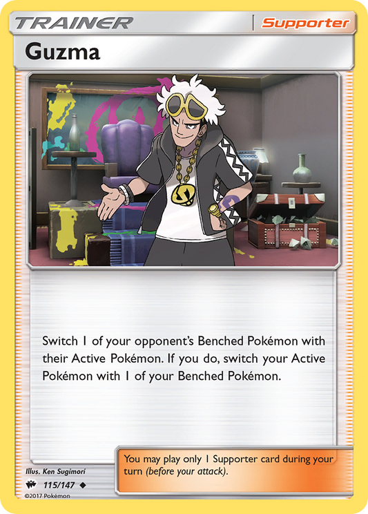 Guzma 115/147 Uncommon | Burning Shadows | Pokemon Card