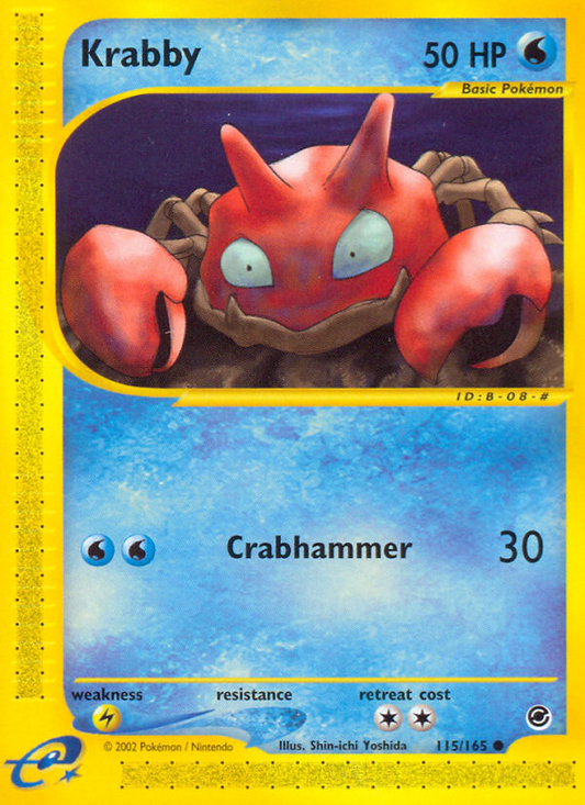 Krabby 115/165 Common | Expedition Base Set | Pokemon Card