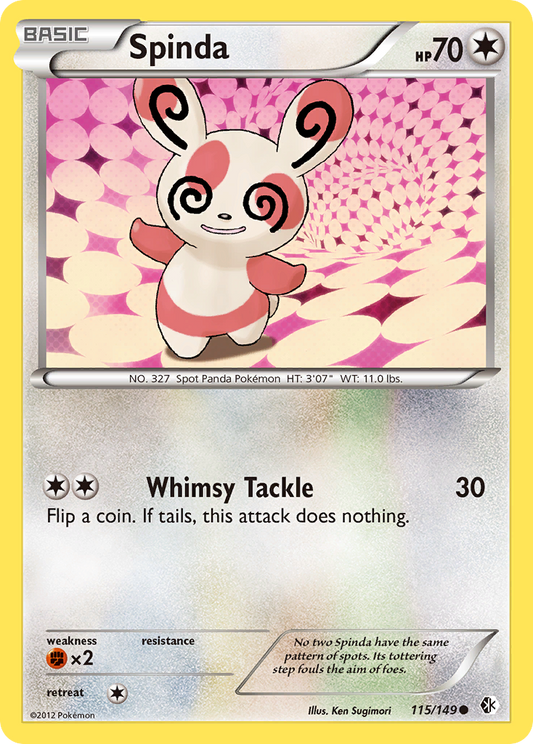 Spinda 115/149 Common | Boundaries Crossed | Pokémon Card