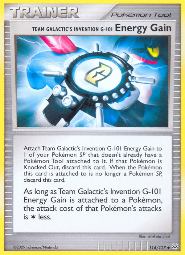 Team Galactic's Invention G-101 Energy Gain 116/127 Uncommon | Platinum | Pokemon Card