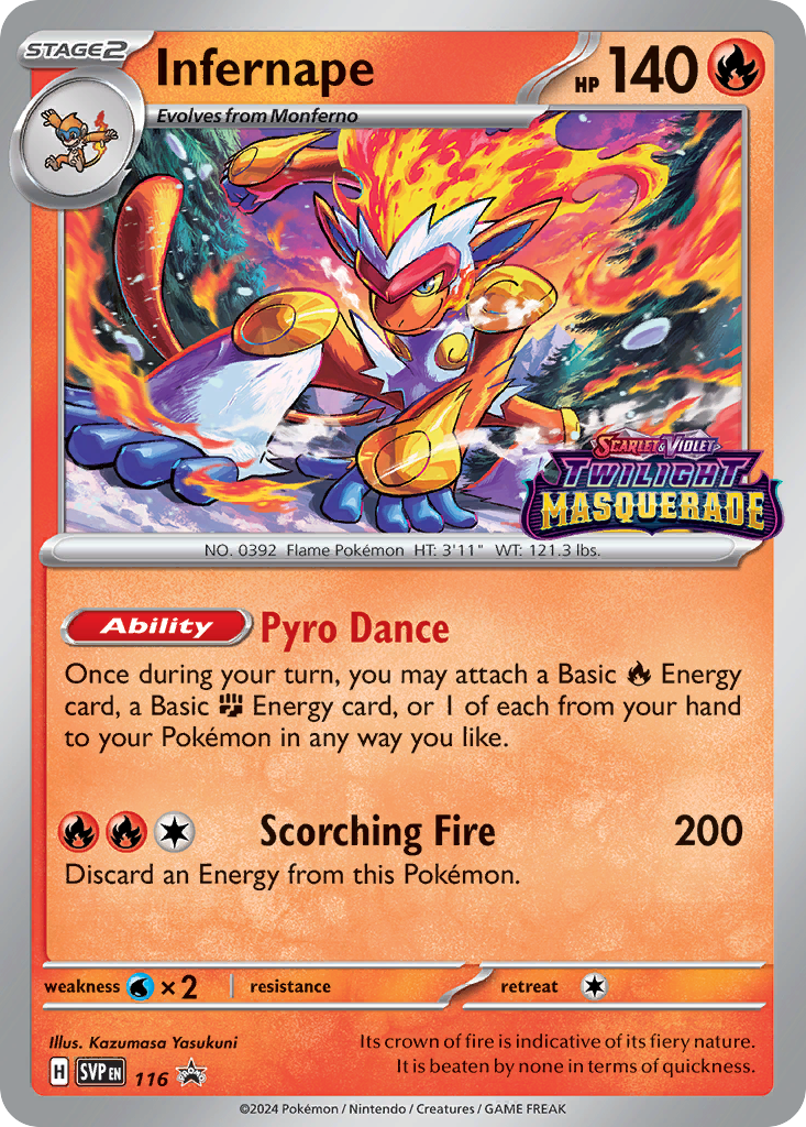 Infernape #116 Promo | Scarlet & Violet Black Star Promos | Pokemon Card
