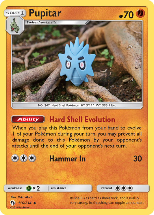 Pupitar 116/214 Uncommon | Lost Thunder | Pokemon Card