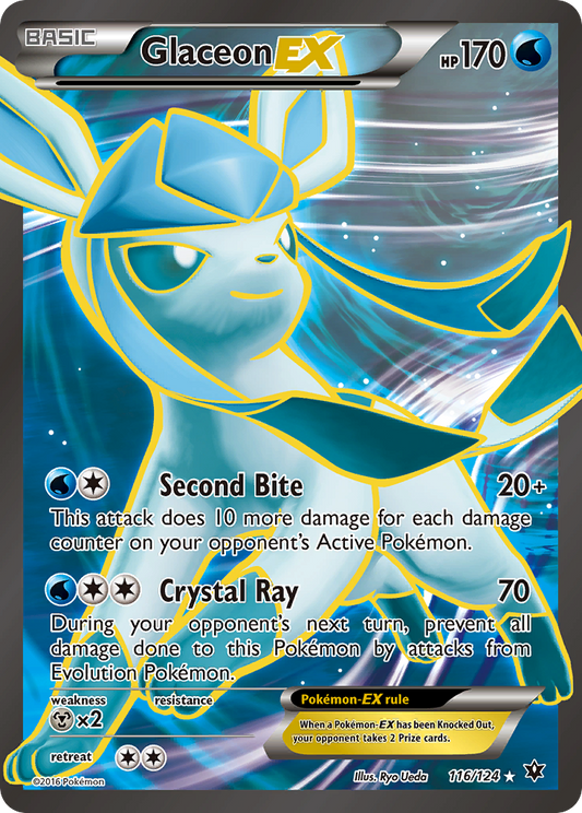 Glaceon-EX 116/124 Rare Ultra | Fates Collide | Pokemon Card