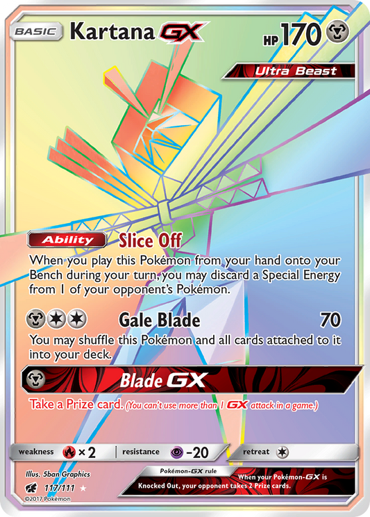 Kartana-GX 117/111 Rare Rainbow | Crimson Invasion | Pokemon Card