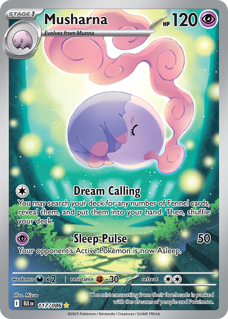Musharna 117/86 Illustration Rare | Black Bolt | Pokemon Card
