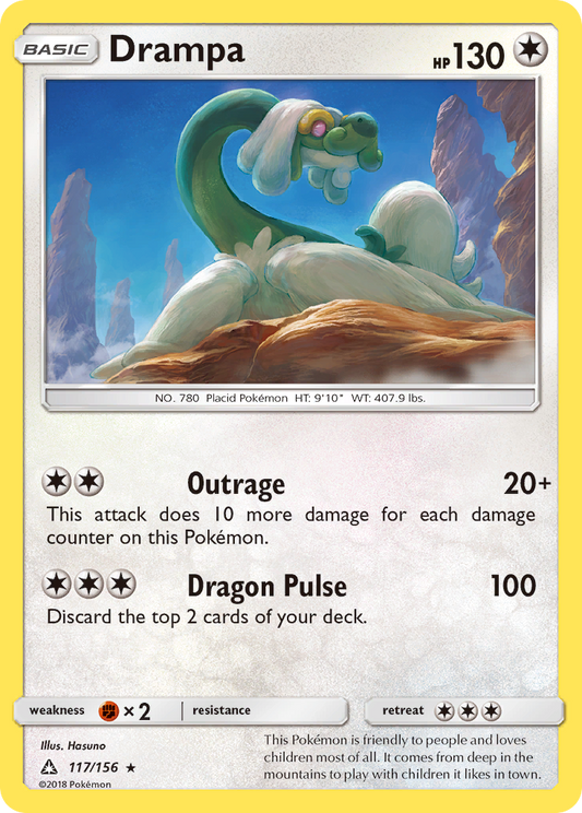 Drampa 117/156 Rare Holo | Ultra Prism | Pokemon Card
