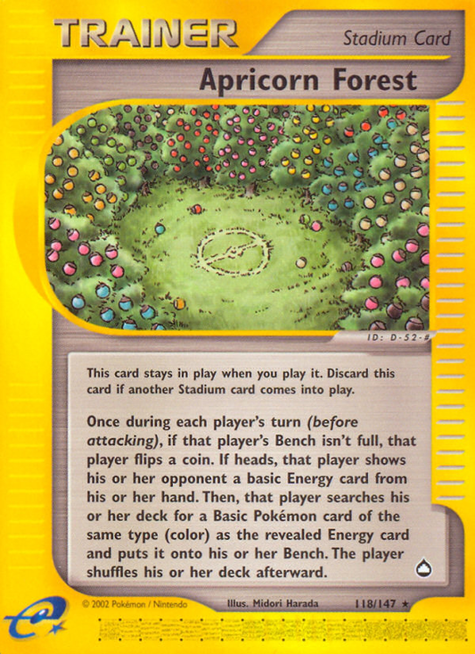 Apricorn Forest 118/147 Rare | Aquapolis | Pokemon Card