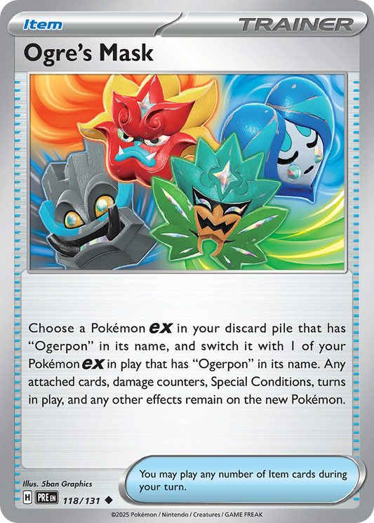 Ogre's Mask 118/131 Pokeball Holo | Prismatic Evolutions | Pokemon Card
