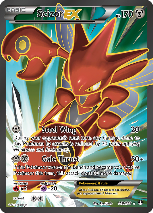 Scizor-EX 119/122 Rare Ultra | BREAKpoint | Pokemon Card
