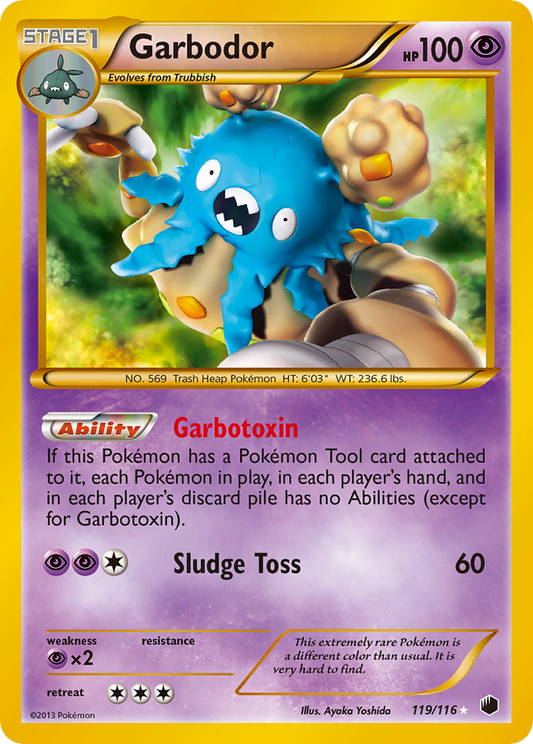 Garbodor 119/116 Rare Secret | Plasma Freeze | Pokemon Card