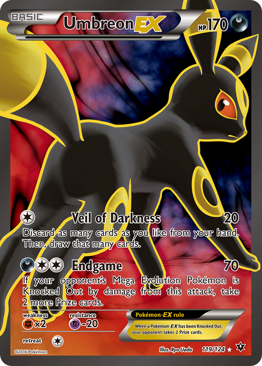 Umbreon-EX 119/124 Rare Ultra | Fates Collide | Pokemon Card
