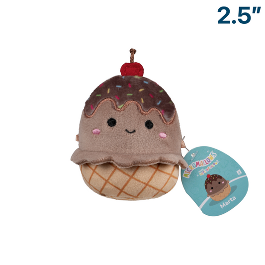 Marta the Chocolate Ice Cream ~ 2.5" Micromallows Series 3 Squishmallow Plush