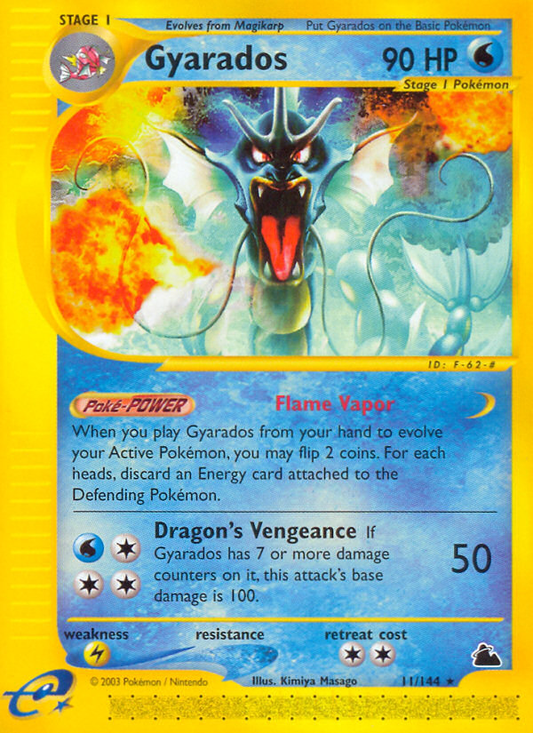 Gyarados 11/144 Rare | Skyridge | Pokemon Card
