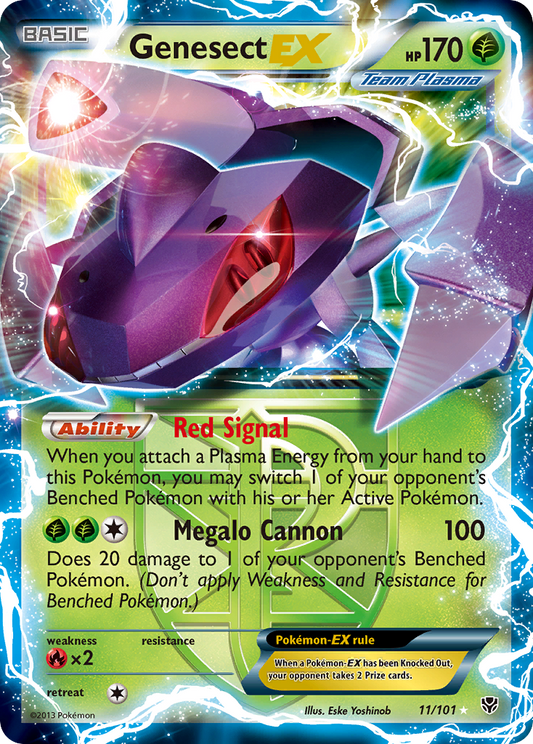 Genesect-EX 11/101 Rare Holo EX | Plasma Blast | Pokemon Card